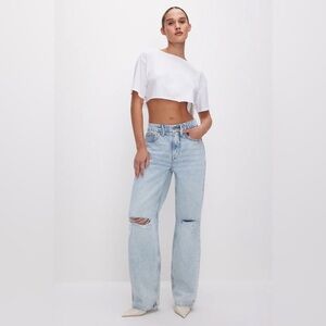 Good American Good 90s Boyfriend Distressed Jeans size 16